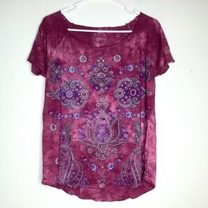< Y2K Lucky Brand Boho Tie Dye Tee >